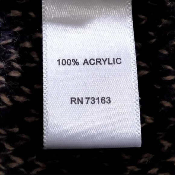 Cable & Gauge Size XL Open Front Cardigan Black Brown Textured Bohemian Knit - Picture 8 of 10